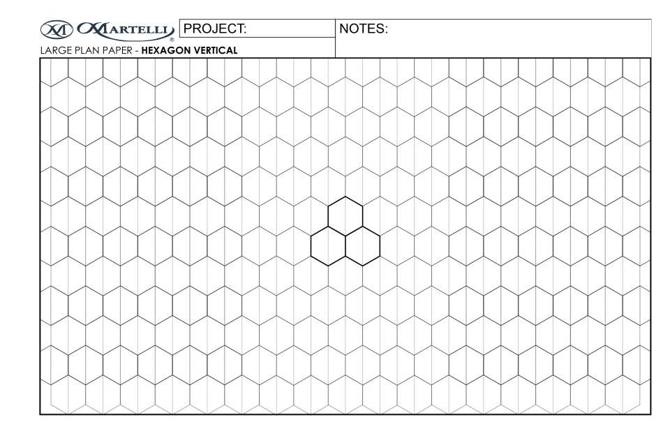 Large Plan Paper Hexagon Vertical